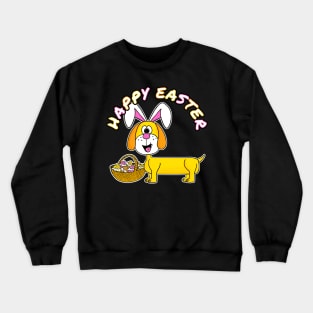 Easter Dachshund Bunny Eggs Dog Lover Crewneck Sweatshirt